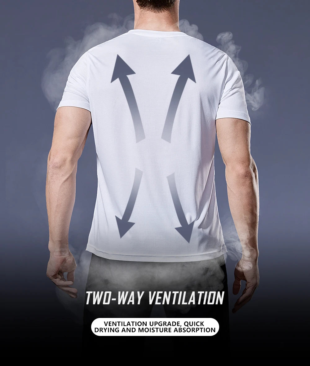 Sport Shirt  2024 Summer New 100% Polyester White Solid T Shirt Men Causal O-neck Basic T-shirt Male High Quality Running Tops