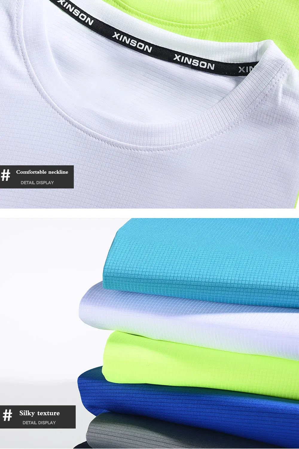Sport Shirt  2024 Summer New 100% Polyester White Solid T Shirt Men Causal O-neck Basic T-shirt Male High Quality Running Tops