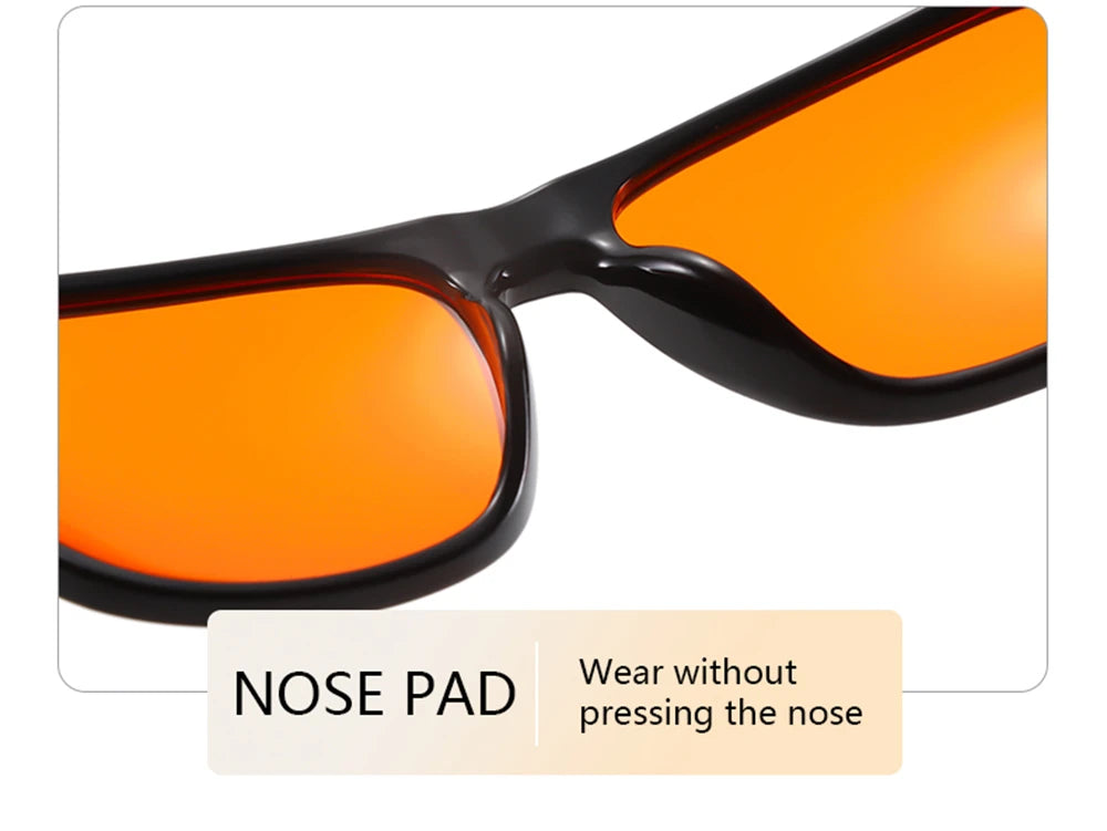 Classic Orange Lens Blue Light Blocking Glasses Men Square Computer Night Vision Women Eyeglasses Cut Filter Screen