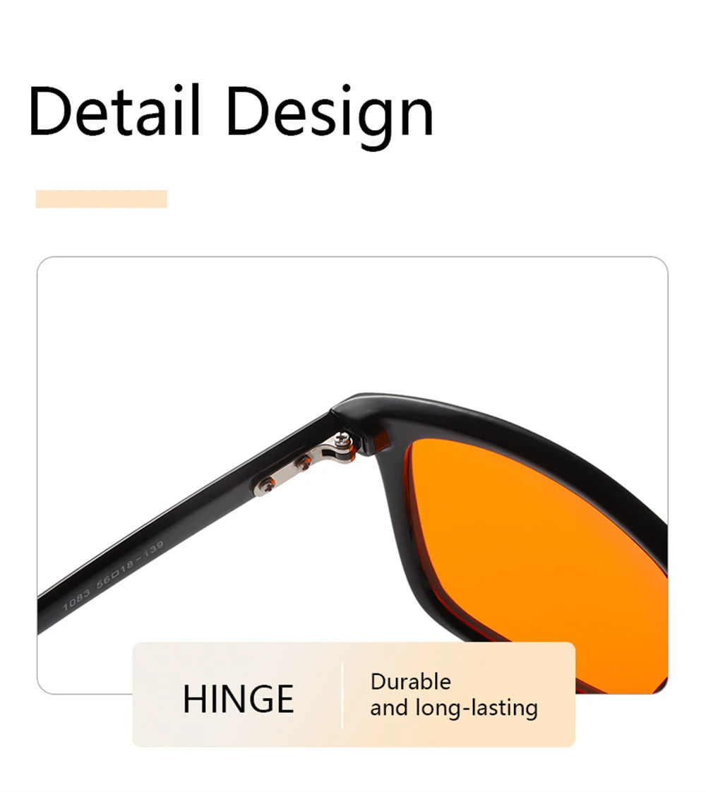 Classic Orange Lens Blue Light Blocking Glasses Men Square Computer Night Vision Women Eyeglasses Cut Filter Screen