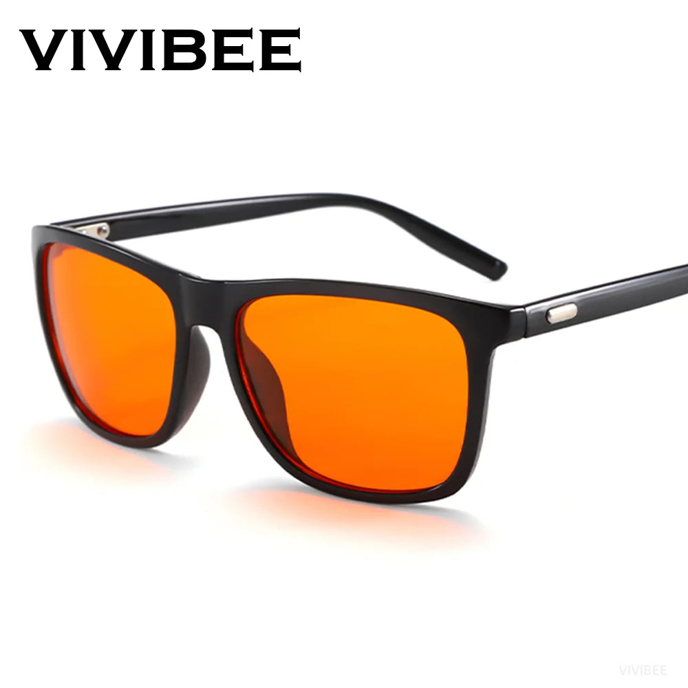 Classic Orange Lens Blue Light Blocking Glasses Men Square Computer Night Vision Women Eyeglasses Cut Filter Screen