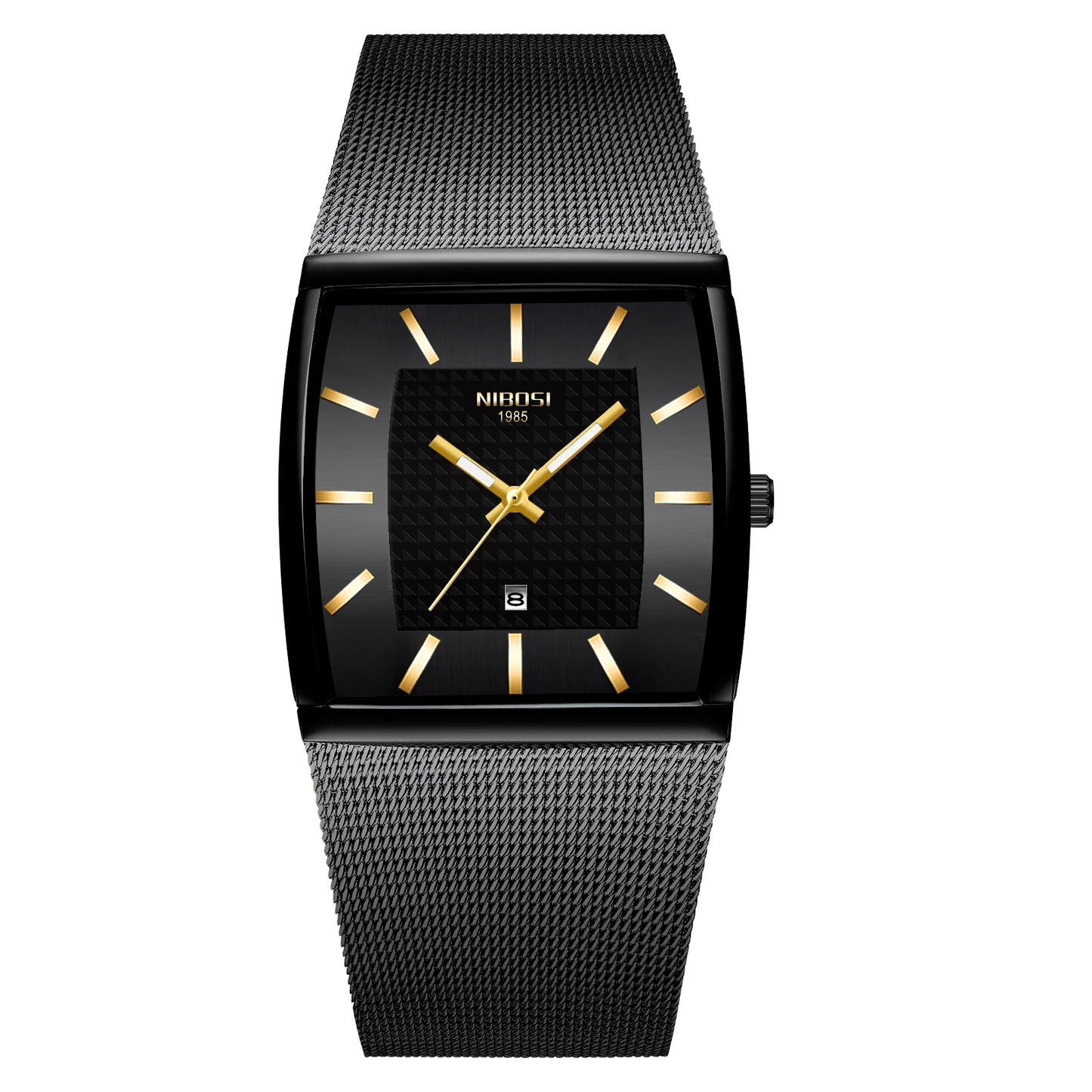 Fashion NIBOSI Watches Men Stainless Steel Band Quartz Sport Watch Ultra Auto Date Waterproof Casual Watch Relogio Masculino