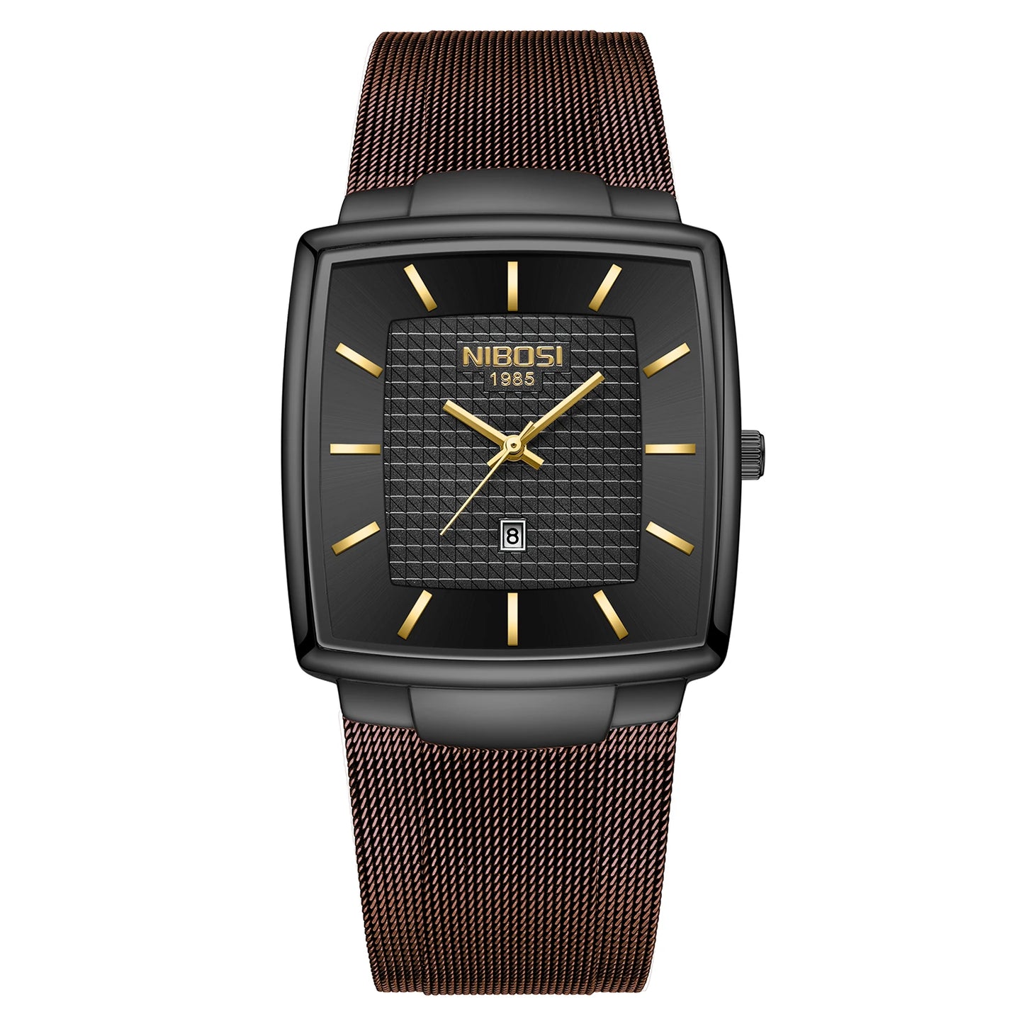 Fashion NIBOSI Watches Men Stainless Steel Band Quartz Sport Watch Ultra Auto Date Waterproof Casual Watch Relogio Masculino