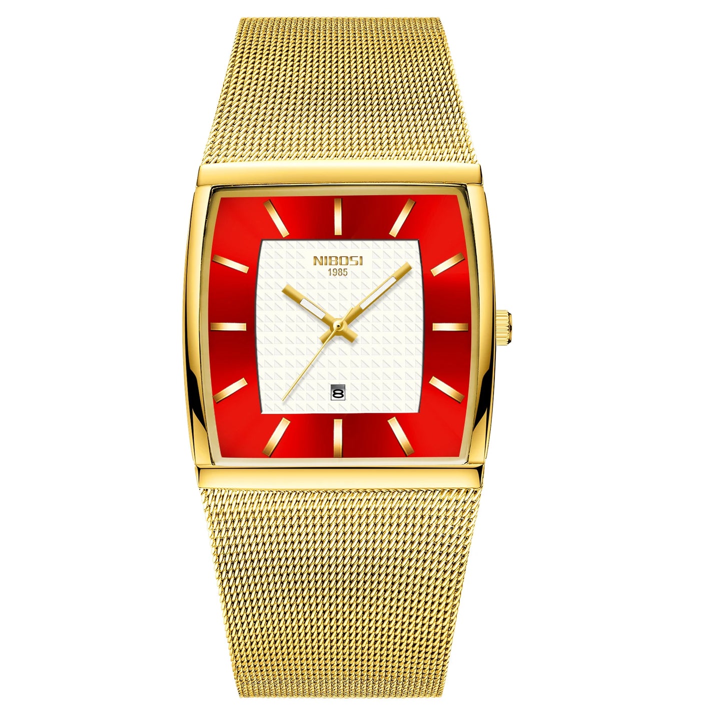 Fashion NIBOSI Watches Men Stainless Steel Band Quartz Sport Watch Ultra Auto Date Waterproof Casual Watch Relogio Masculino