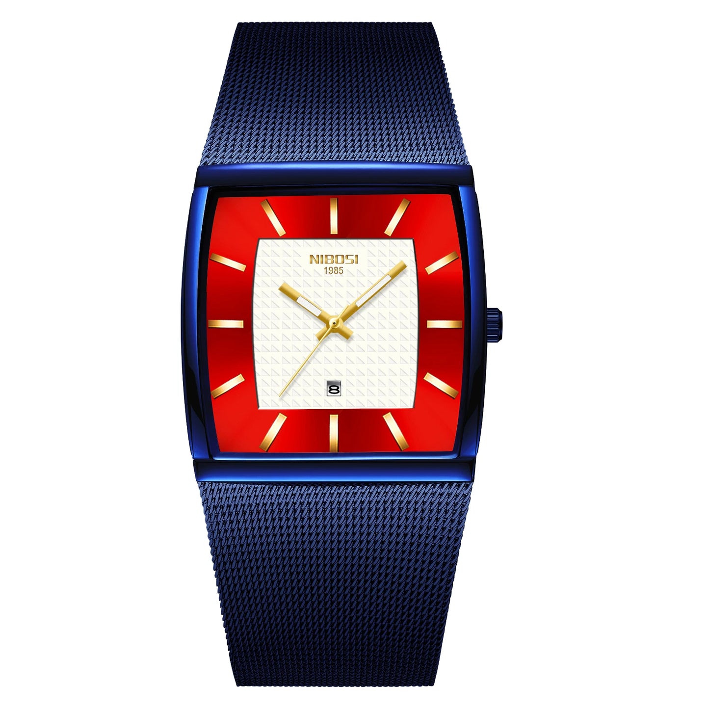 Fashion NIBOSI Watches Men Stainless Steel Band Quartz Sport Watch Ultra Auto Date Waterproof Casual Watch Relogio Masculino