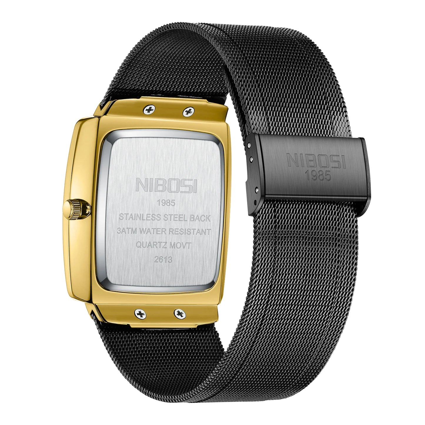Fashion NIBOSI Watches Men Stainless Steel Band Quartz Sport Watch Ultra Auto Date Waterproof Casual Watch Relogio Masculino